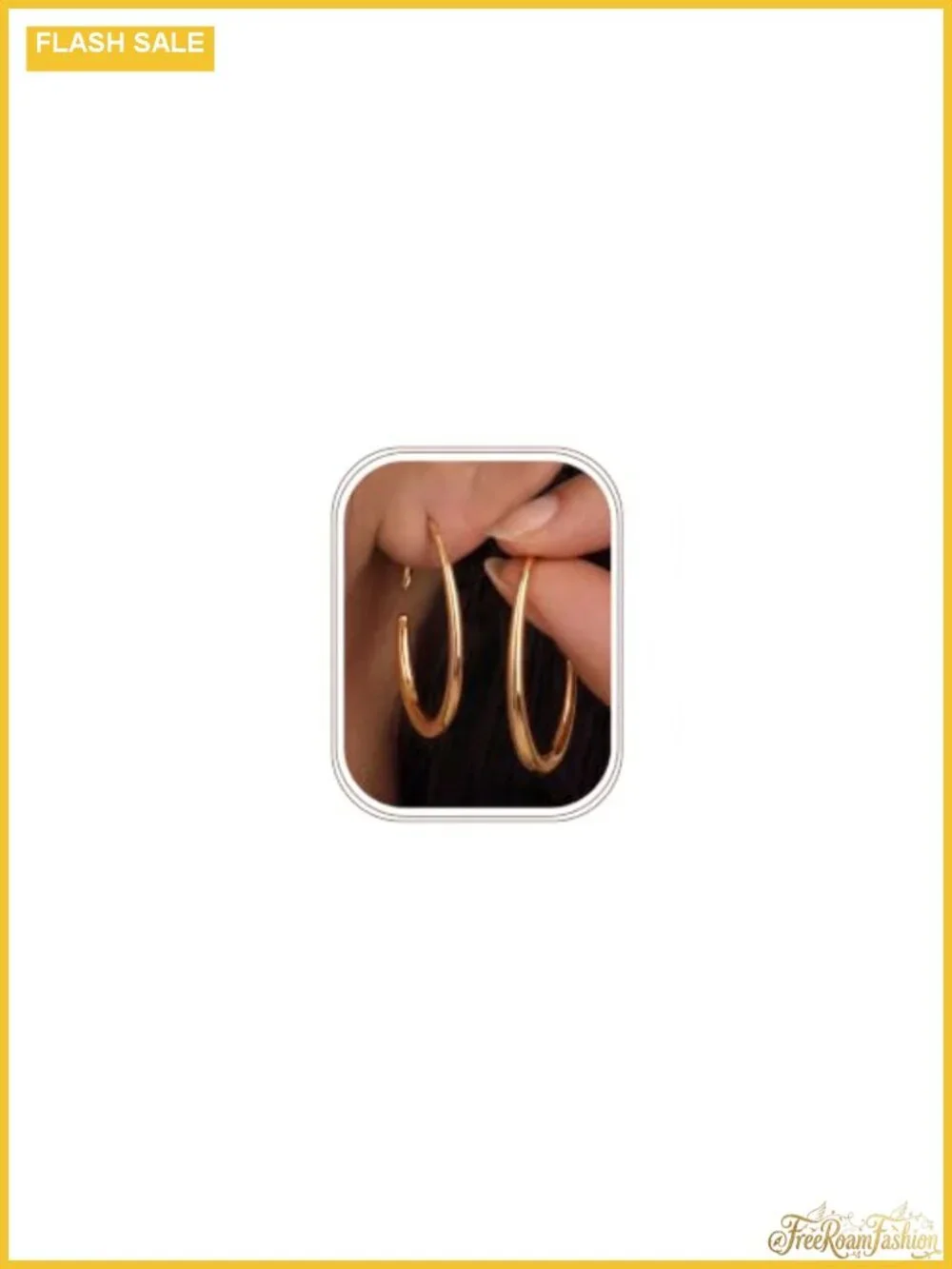 Tungary Gold Dangle Hoop Earrings Hypoallergenic Chunky Hoops 14K Gold Plated